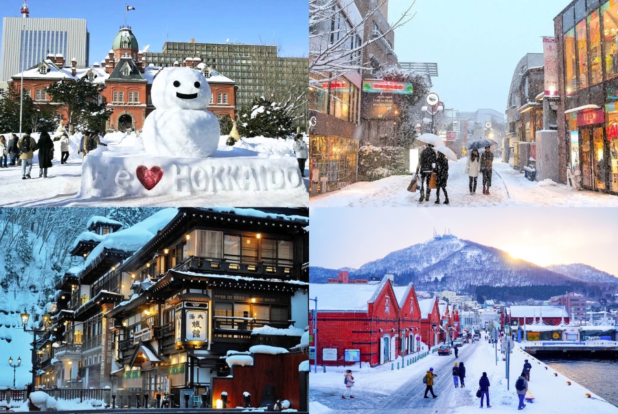 Mùa đông ở Nhật Bản kéo dài từ tháng 12 đến tháng 2