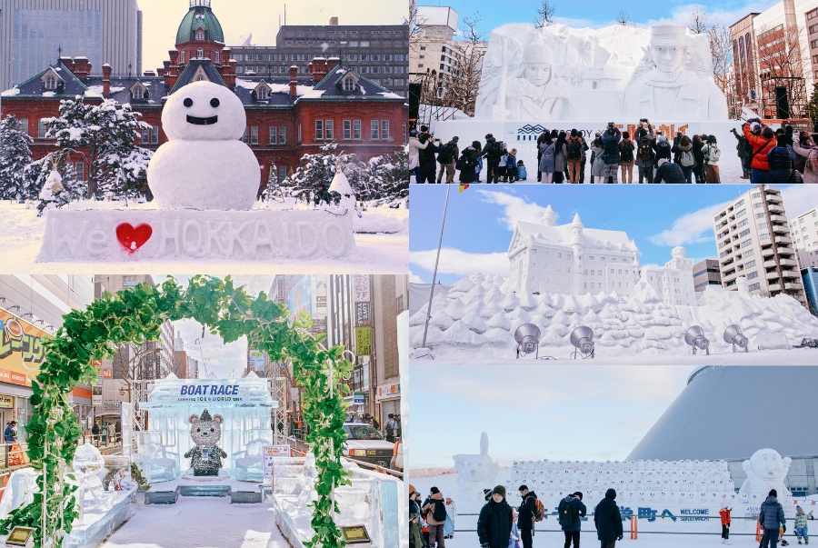Lễ hội tuyết Sapporo là lễ hội mùa đông nổi tiếng nhất của Nhật Bản với những tác phẩm điêu khắc tuyết và băng khổng lồ