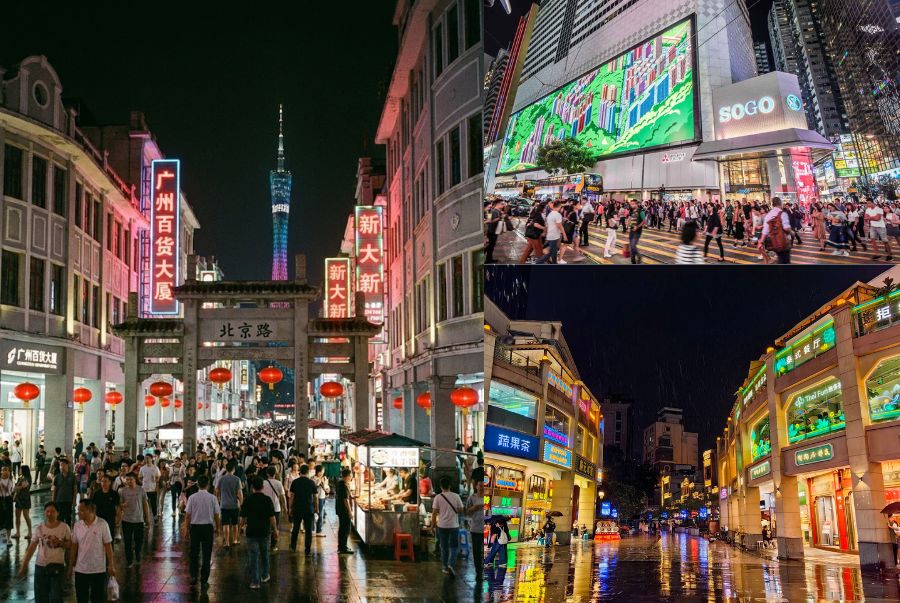 Beijing Road là một trong những khu mua sắm lâu đời và nổi tiếng nhất Quảng Châu