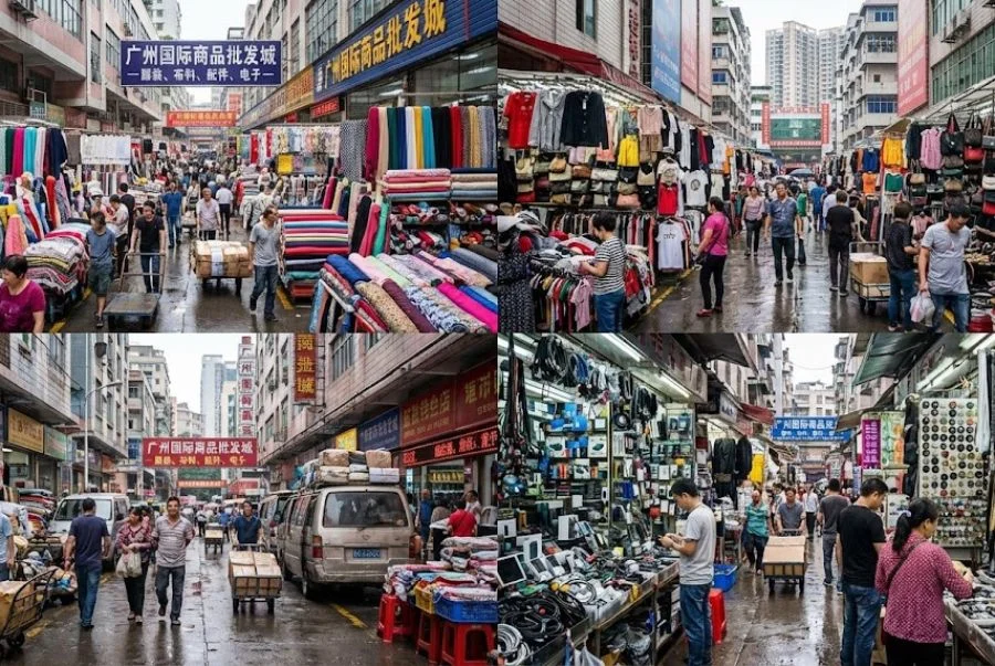 Chợ buôn tại Quảng Châu sở hữu nhiều mặt hàng đa dạng