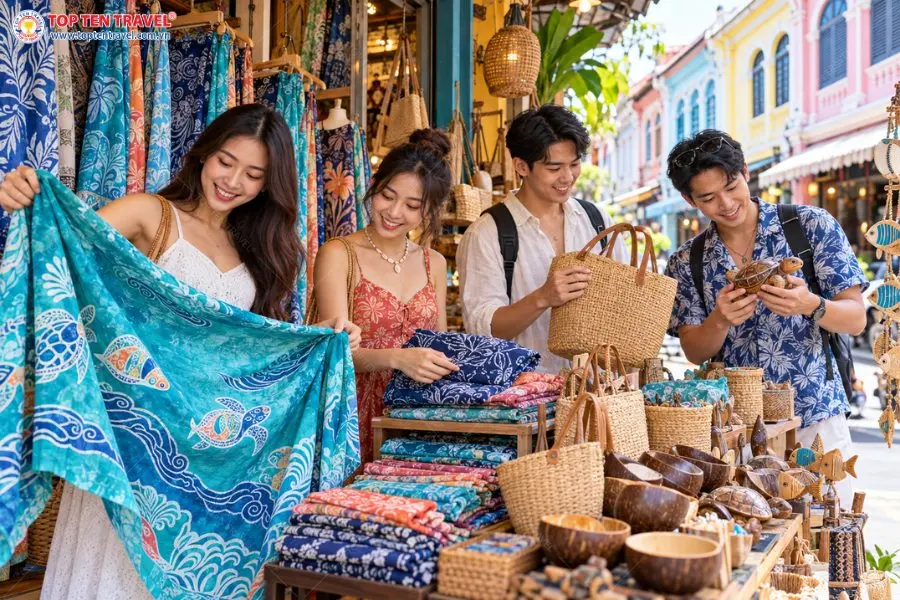 Những món đồ thủ công được làm từ Vải Batik là món quà tặng thú vị tại Phuket