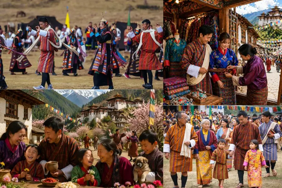 Người dân Bhutan luôn mặc trang phục truyền thống ngay cả trong những ngày thường