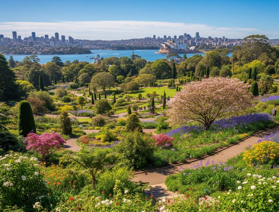 Một chiếc view triệu đô nhìn từ Royal Botanic Garden Sydney