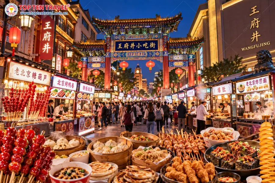 Khám phá không gian ẩm thực và các món ăn tại Wangfujing
