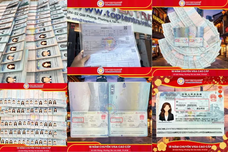 Top Ten Travel là đơn vị chuyên hỗ trợ xin visa Trung Quốc với tỷ lệ đậu cao top đầu tại Thành Phố Hồ Chí Minh