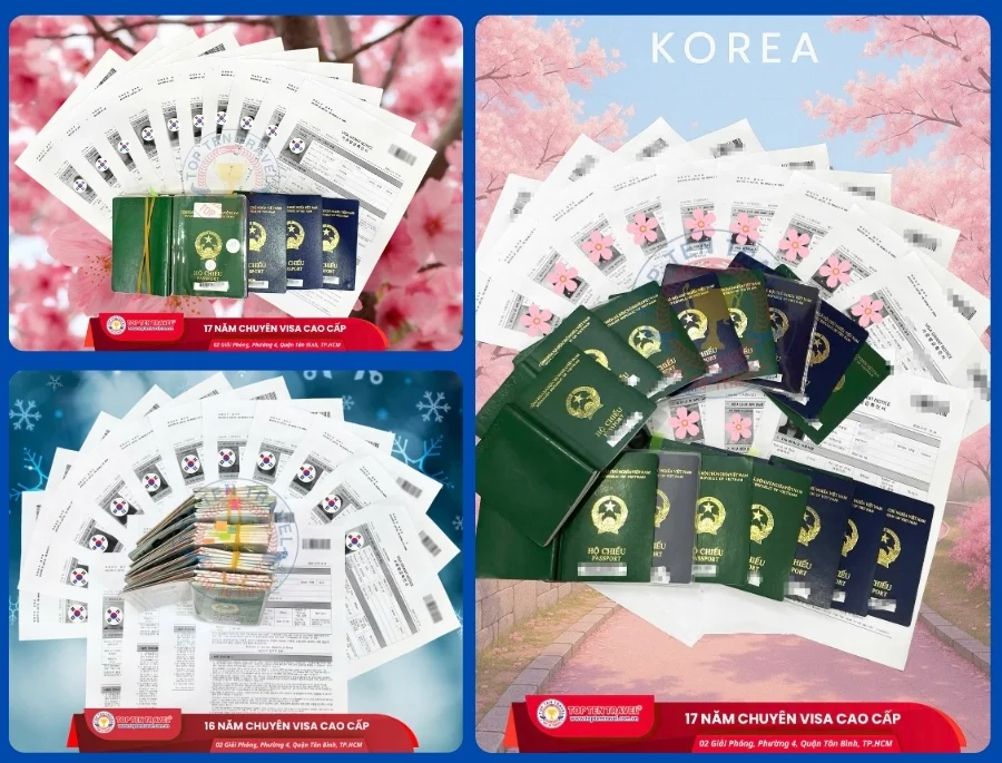 Hàng ngàn bộ hồ sơ xin visa du lịch Hàn Quốc đã cập bến thành công tại top ten Travel trong mùa cao điểm du lịch anh đào