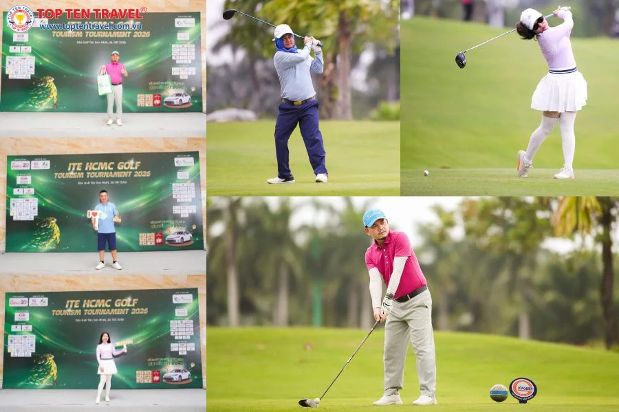 Các golfer đại diện Top Ten Travel mang đến cho giải đấu những màn trình diễn vô cùng đẹp mắt