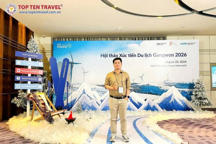 Ông Hoàng Tuấn Hào - Tourism Product Development Executive là đại diện Top Ten Travel tham dự hội thảo