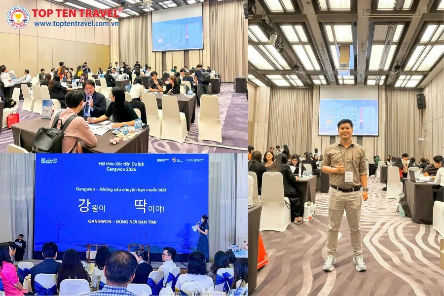 Đại diện Top Ten Travel tham dự hoạt động B2B Matching 1:1 với sự tham gia của các đối tác, nhà cung cấp dịch vụ Gangwon 
