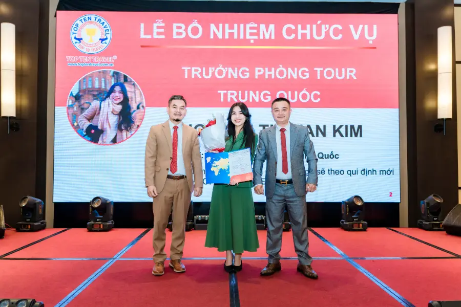 Lễ bổ nhiệm Bà Nguyễn Thị Vạn Kim – Trưởng phòng Tour Trung Quốc