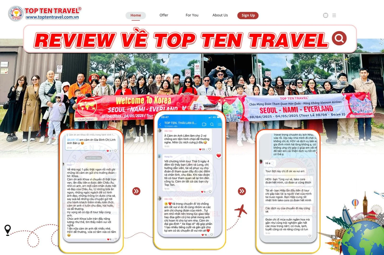 Các sản phẩm của Top Ten Travel được Khách Hàng đánh giá cao về sự chính chu và chất lượng dịch vụ
