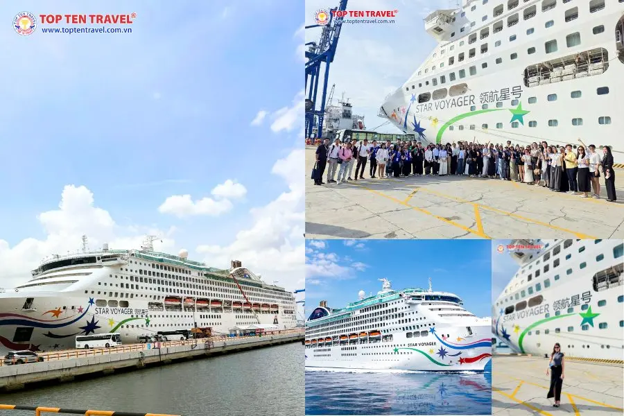 Đội ngũ Top Ten Travel trực tiếp khảo sát và trải nghiệm thực tế trên siêu du thuyền Star Voyager