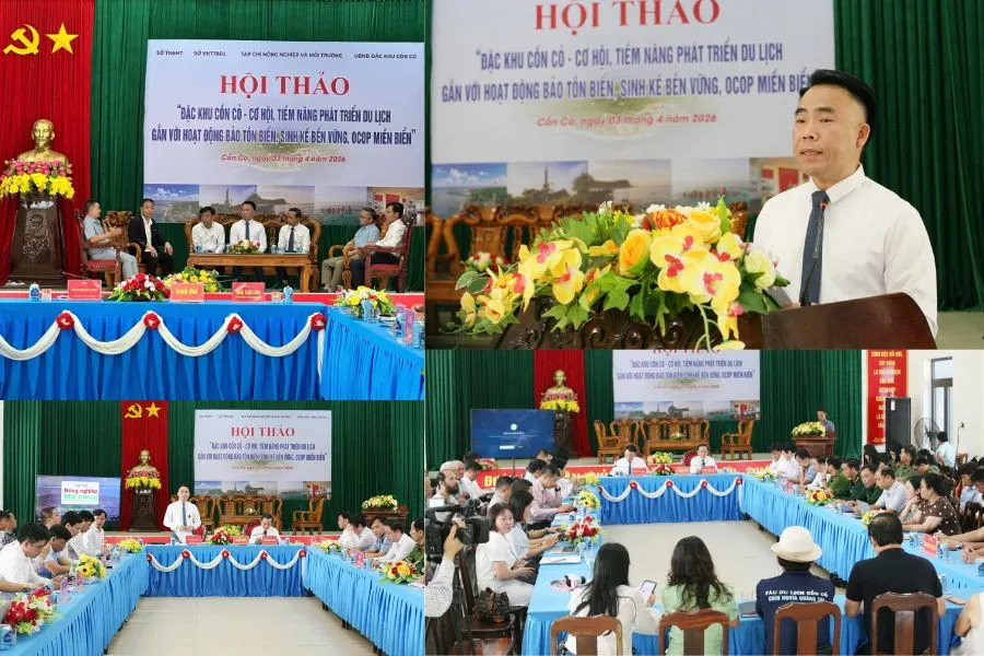 Hội thảo "Đặc khu Cồn Cỏ – Cơ hội, tiềm năng phát triển du lịch gắn với bảo tồn biển, sinh kế bền vững, OCOP miền biển" thu hút sự tham gia của đông đảo nhà quản lý, chuyên gia và doanh nghiệp 