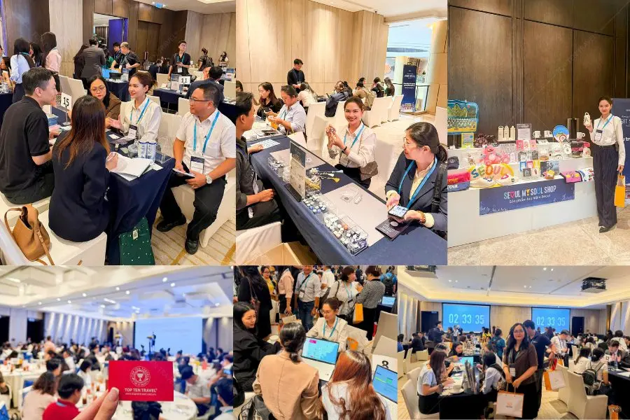 Các hoạt động thảo luận sôi nổi của đại diện Top Ten Travel tại Seoul Travel Mart