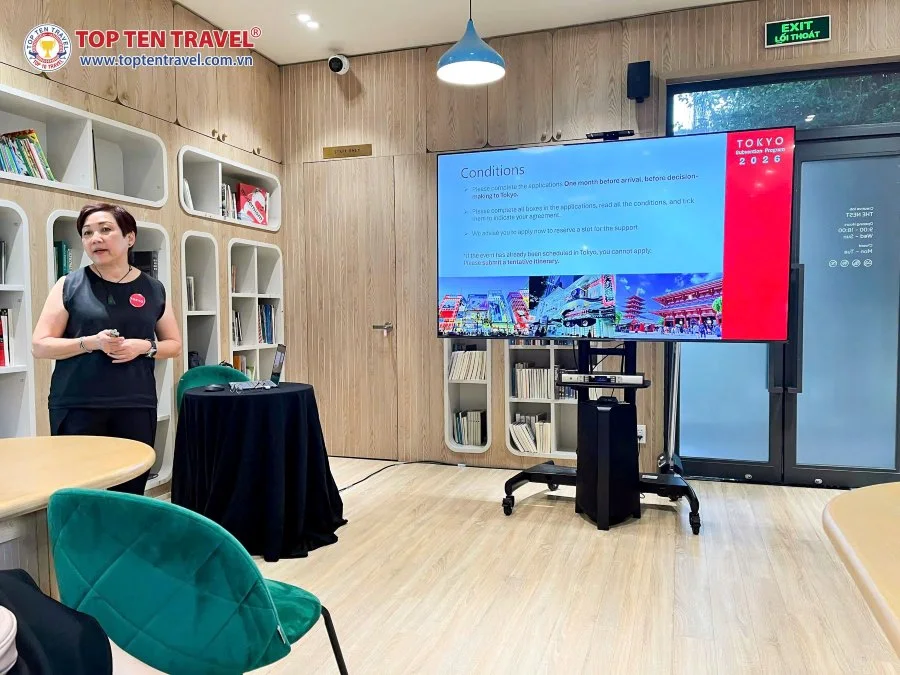 Đại diện đơn vị tổ chức chia sẻ về tiềm năng của Tokyo đối với thị trường MICE