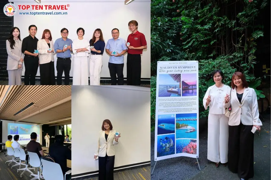Đại diện Top Ten Travel giao lưu, trao đổi thông tin và cập nhật các sản phẩm du lịch Maldives tại Workshop
