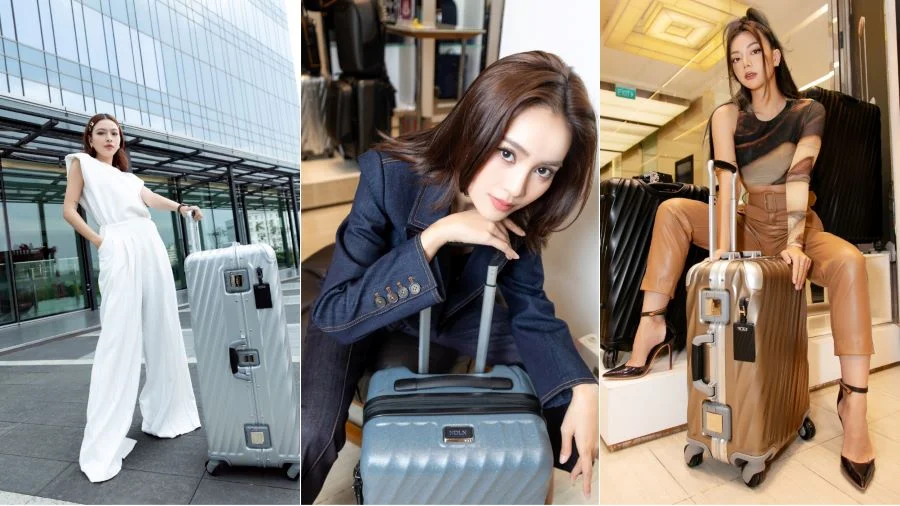 Vali là 1 phụ kiện chụp hình rất được yêu thích tại Sân bay