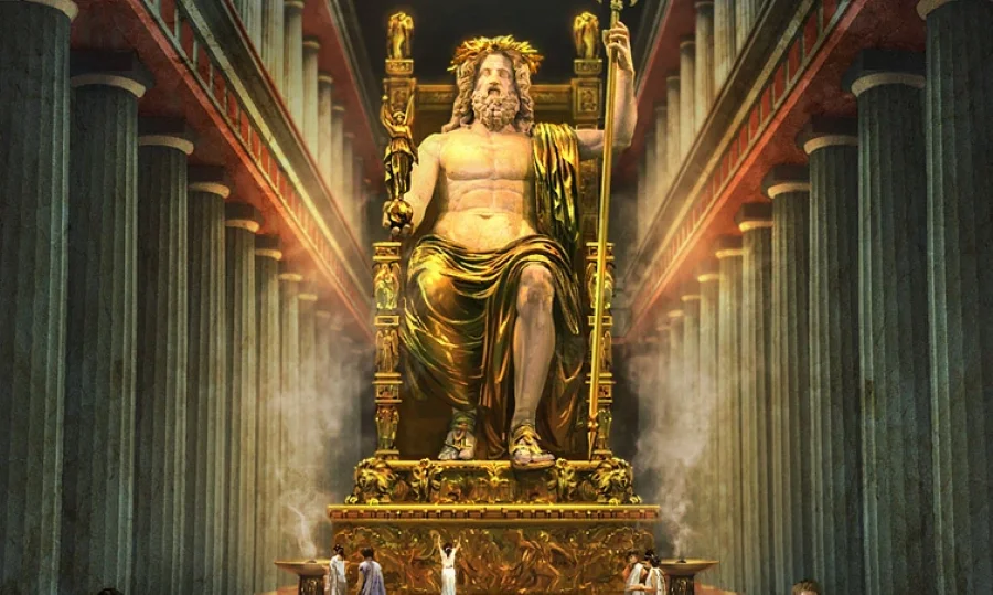 Tượng thần Zeus là biểu tượng cho sự quyền lực và uy nghiêm của vị thần tối cao trong thần thoại Hy Lạp