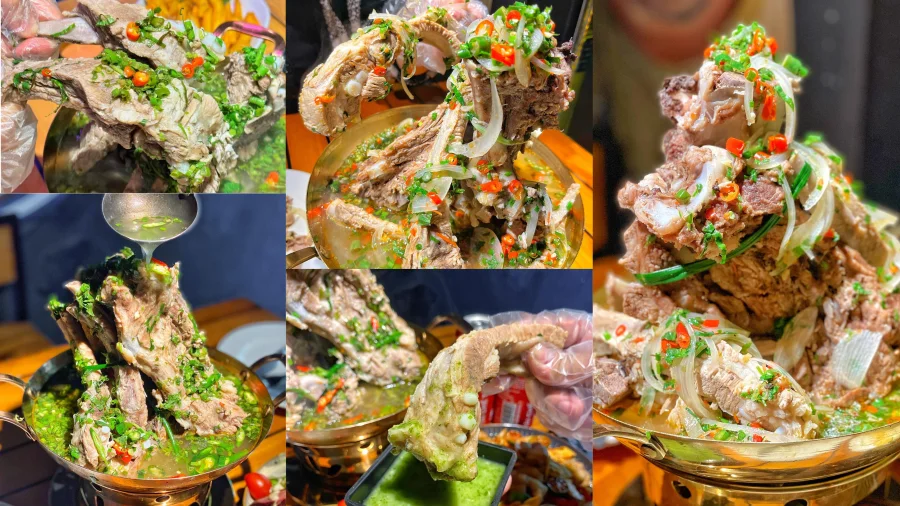 Ngoài hương vị thơm ngon, hương vị của món tháp sườn cũng vô cùng độc đáo với sự kết hợp của các nguyên liệu