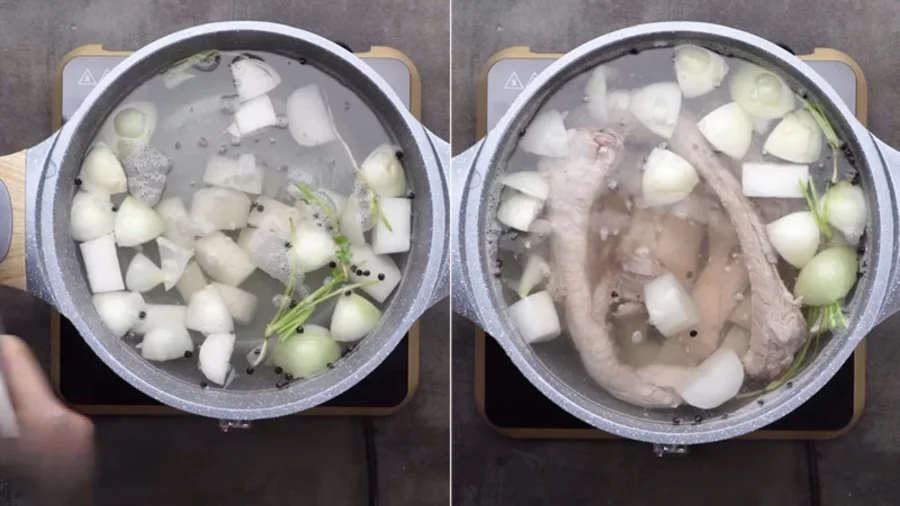 Phần sườn được hầm kỹ sẽ tạo nên độ mềm cho thịt