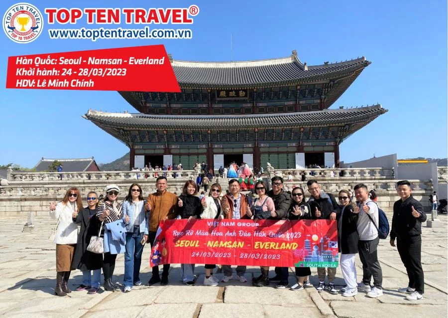 Tổng hợp hình đoàn tour du lịch khởi hành tháng 3 tại Top Ten Travel