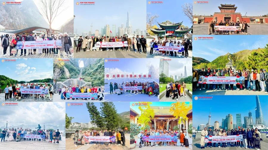 Các đoàn du lịch Trung Quốc của Top Ten Travel trong chuyến hành trình khám phá 