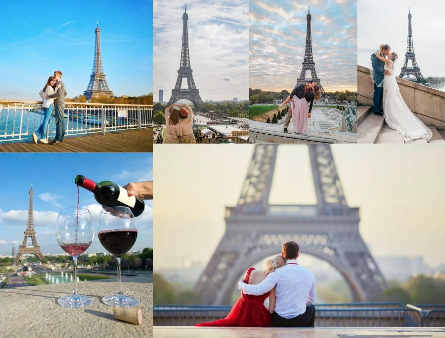 Đến Tháp Eiffel mà không cùng nửa kia của mình lưu giữ lại những bức ảnh lãng mạn thì chắc chắn là một thiếu sót đấy nhé