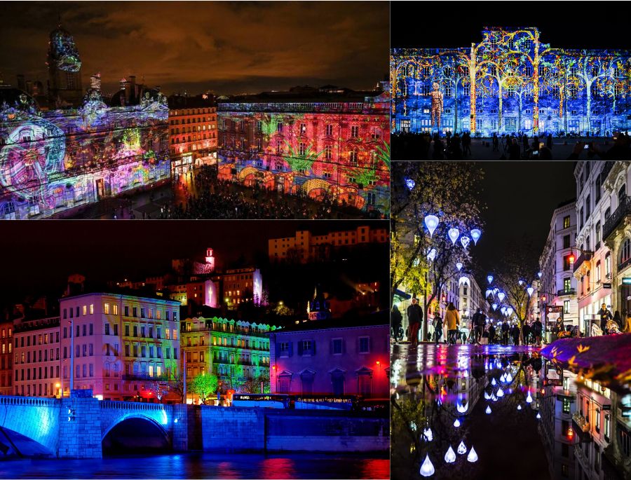 Lễ hội ánh sáng Fête des Lumières nổi tiếng bên bờ sông Seine