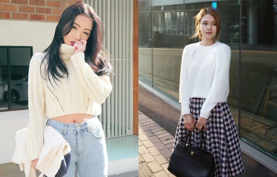 Áo len mix cùng chân váy sẽ là sự lựa chọn hoàn hảo cho mùa thu năm nay