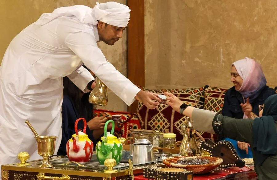 Chợ Souq Waqif là địa điểm bán cà phê Gahwa ngon nhất ở Doha 