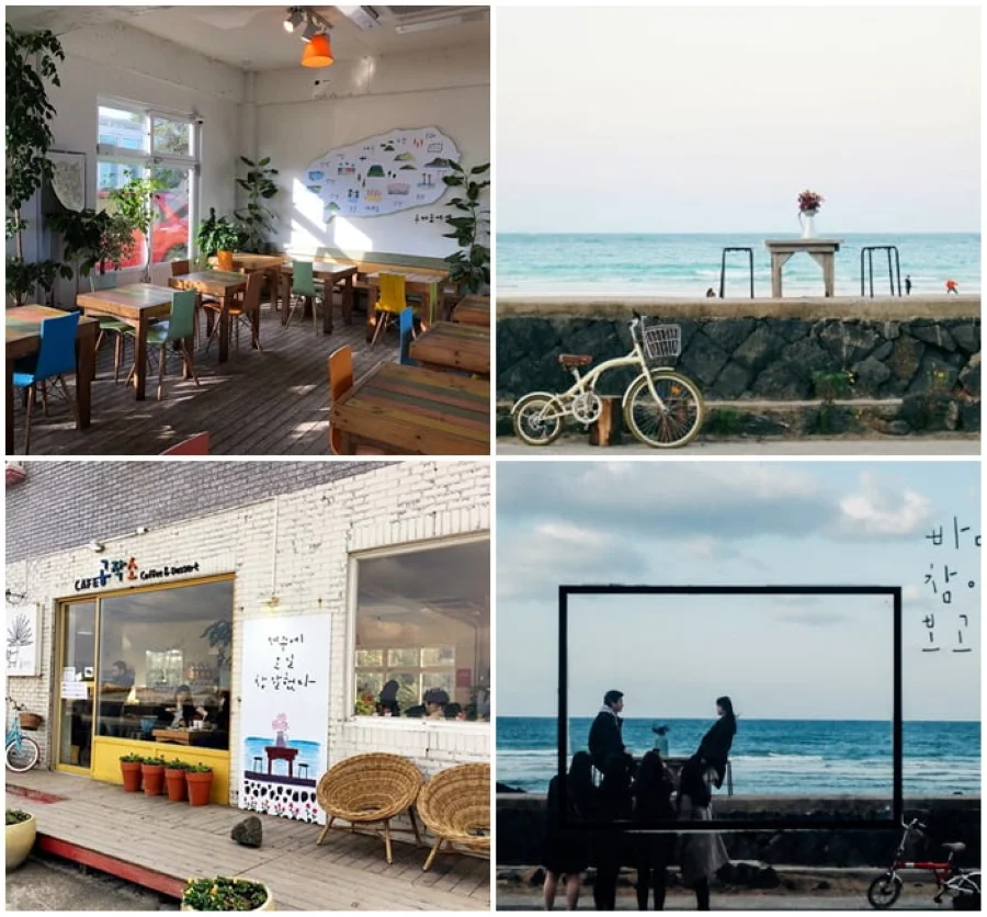 Du lịch Jeju còn thu hút du khách bởi những quán cafe view biển tuyệt đẹp