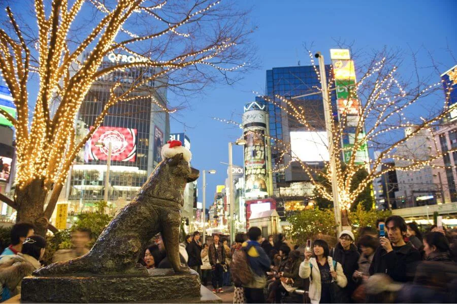 Vào những dịp đặc biệt, bức tượng Hachiko còn được trang trí theo nhiều chủ đề khác nhau, tạo thêm sự thú vị cho du khách