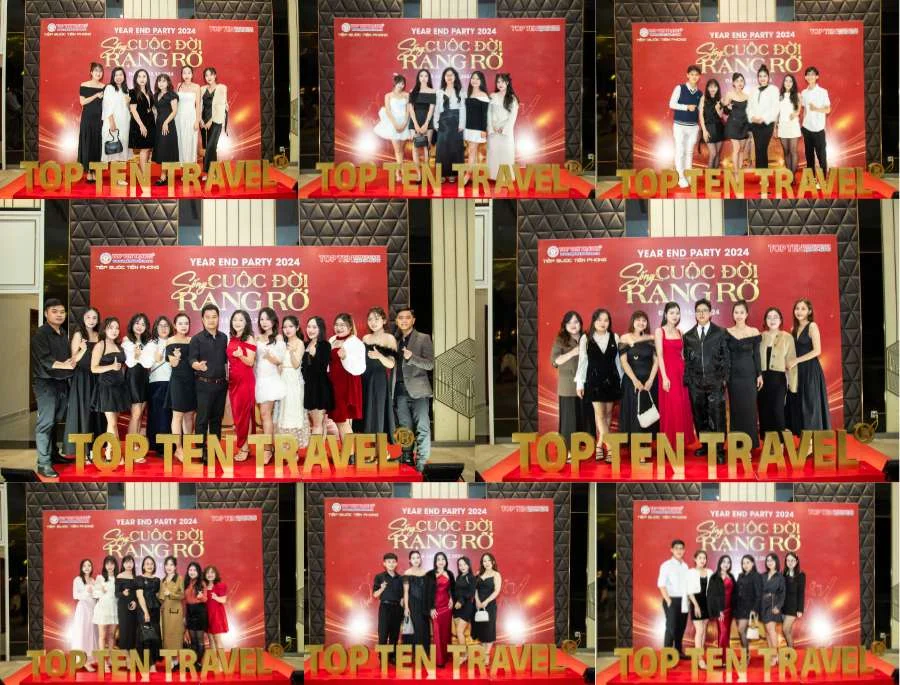 Các phòng ban xinh xắn trong buổi tiệc tối gala tại Golf Valley Đà Lạt.