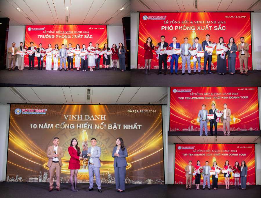 Các hạng mục quan trọng được vinh danh trong buổi hội nghị của Top Ten Travel