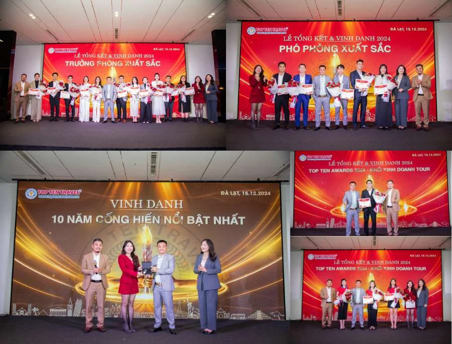 Các hạng mục quan trọng được vinh danh trong buổi hội nghị của Top Ten Travel