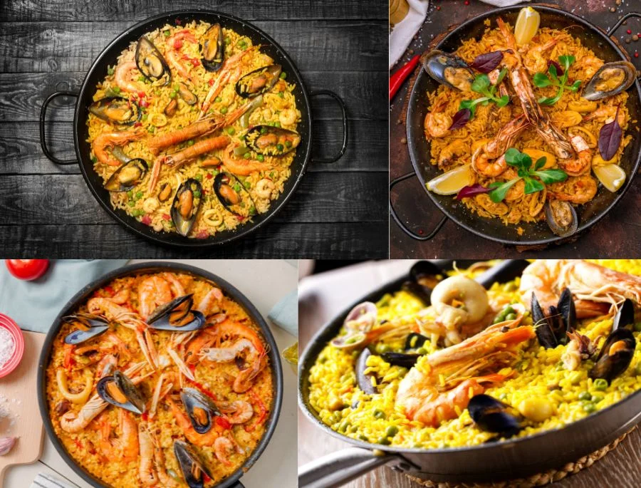 Paella là món cơm thập cẩm với nhiều nguyên liệu khác nhau
