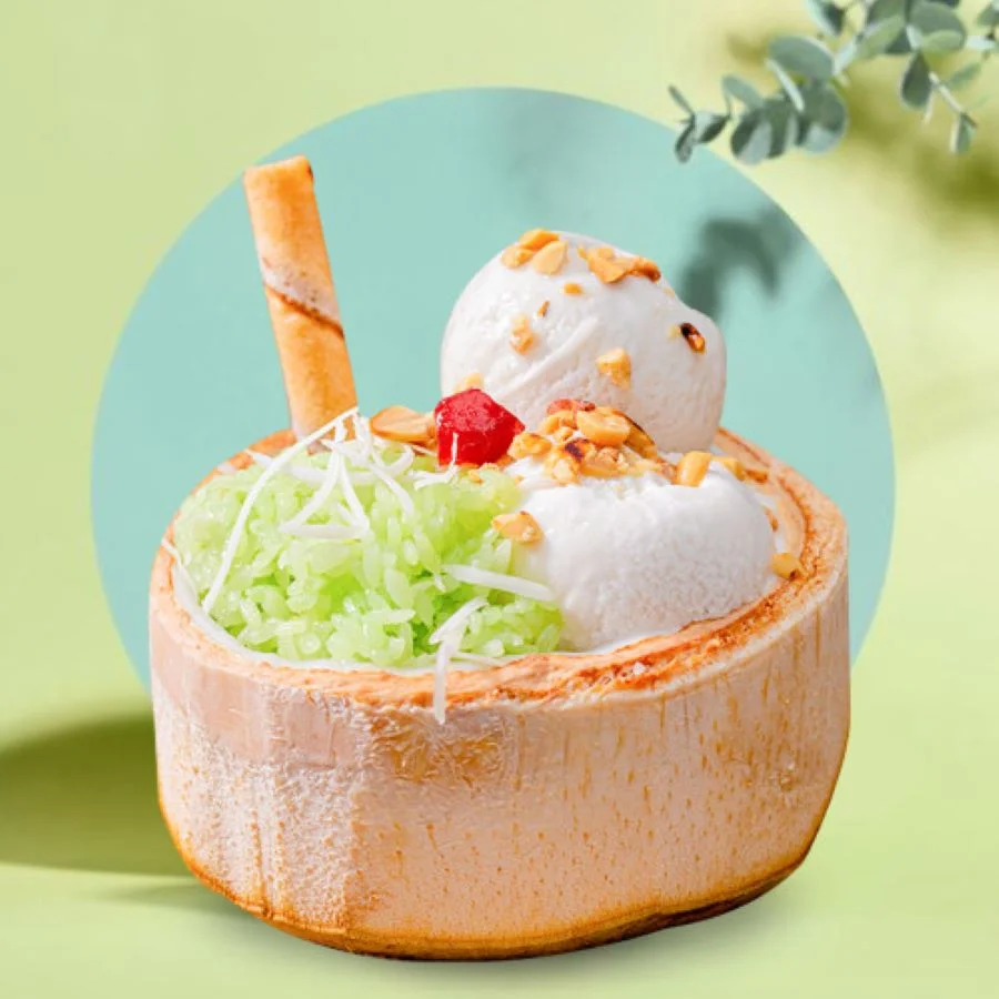 Kem xôi dừa thơm ngon 