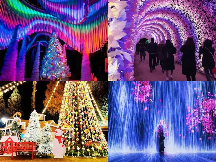 Lễ hội ánh sáng tại Dongdaemun thu hút đông đảo du khách bởi không gian rực rỡ hàng triệu đèn led đủ màu sắc