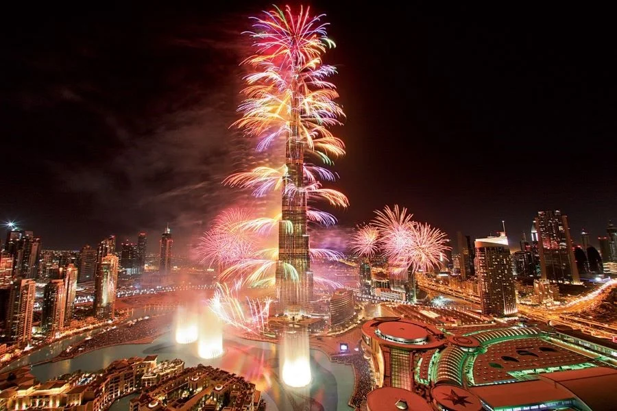 Ngất ngây với đại tiệc pháo hoa mừng năm mới tại Dubai