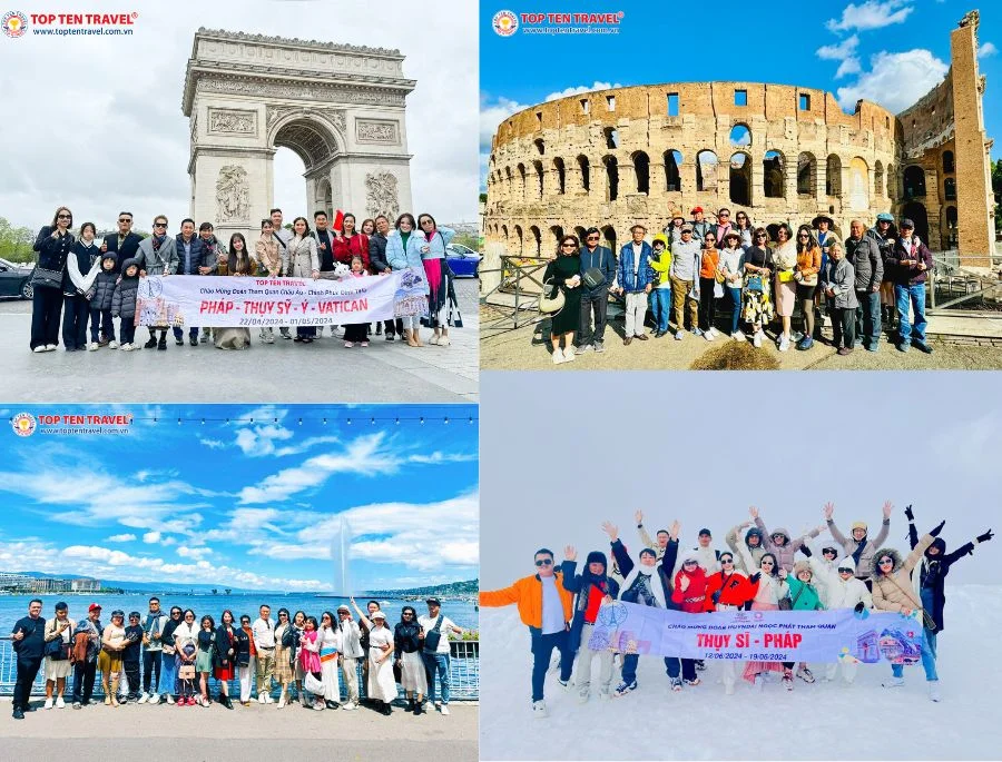 Các tour du lịch Châu Âu tại Top Ten Travel cam kết khởi hành đúng với lịch dự kiến
