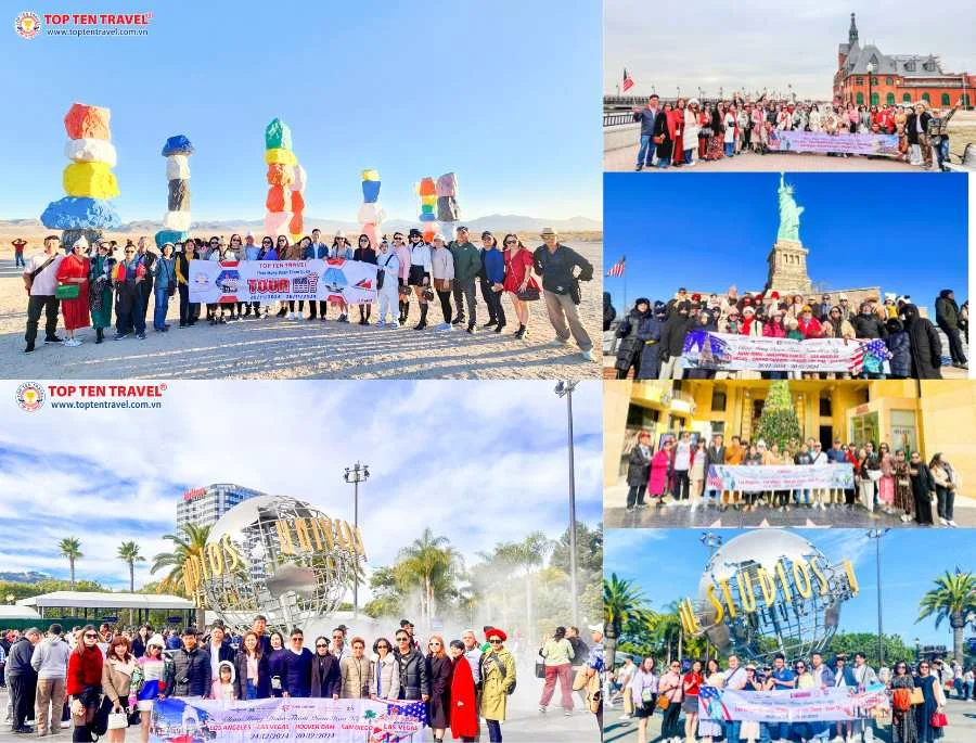 Đoàn khách Top Ten Travel tham gia tour du lịch khám phá nước Mỹ