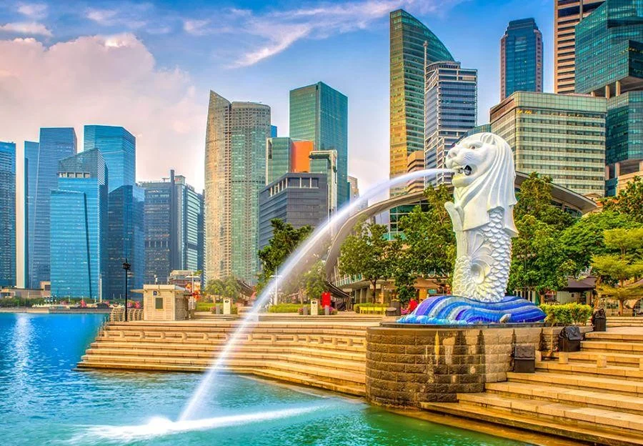 Tượng sư tử biển Merlion biểu tượng của Singapore