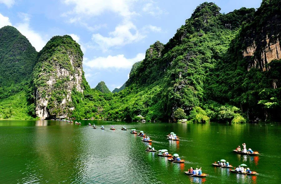 Không gian xanh ngát trời nay tại Tràng An