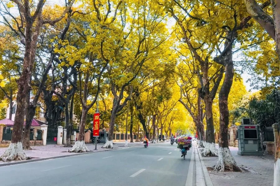 Mùa thu Hà Nội với không gian thơ mộng 
