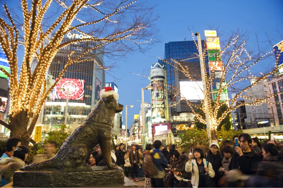 Đến Shibuya mà không ghé thăm bức tượng Hachiko thì quả là một thiếu sót lớn