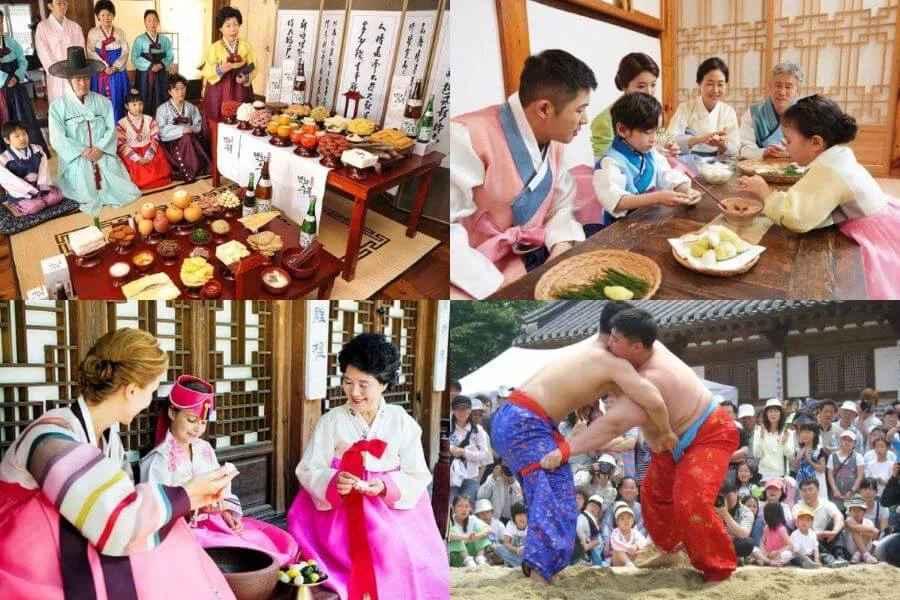 Những chiếc áo Hanbok rực rỡ, những mâm cỗ truyền thống và tiếng cười nói rộn rã đều là những hình ảnh đặc trưng tại Hàn Quốc mỗi dịp Tết