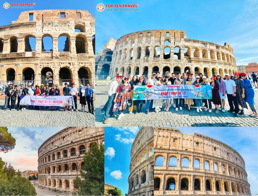 Đoàn Khách Top Ten Travel trong hành trình khám phá Đấu Trường La Mã