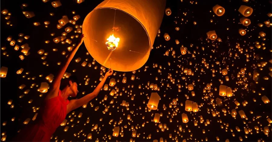 Lễ hội thả thiên đăng là một trong những nét đẹp truyền thống của Tết âm lịch Đài Loan