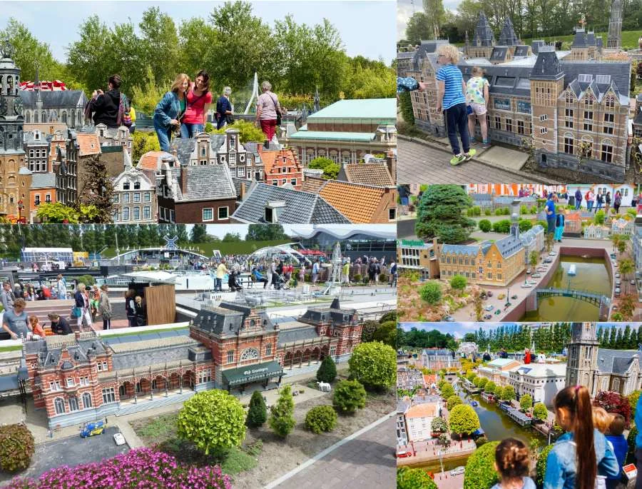 Mọi người hào hứng và cùng nhau khám phá các phiên bản mini đáng yêu tại Madurodam