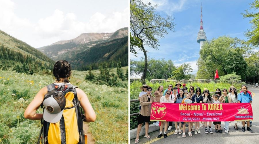 Có hai hình thức du lịch phổ biến là du lịch tự túc và du lịch theo tour